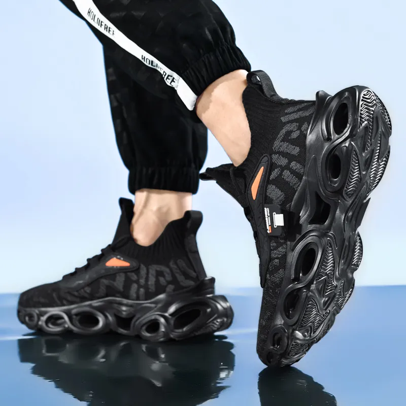 QIUTEXIONG Cushioning And Breathable Mid Top Marathon Training Physical Fitness Test Physical Exam Running Shoes Men's-9