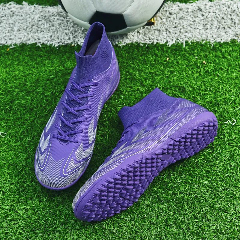 QIUTEXIONG FG Rubber Long Studs TF Rubber Broken Studs Cushioning Support Impact Resistant Soccer Shoes Unisex-17