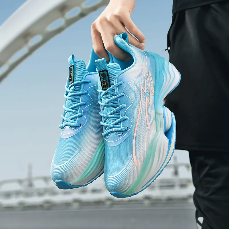 QIUTEXIONG Shock Absorbers Slip Resistant Breathable Low Top Casual Marathon Training Sprint Running Shoes Men's-17