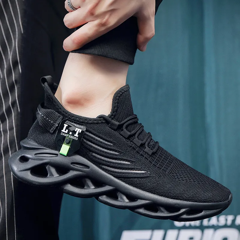 QIUTEXIONG Cushioning And Breathable Low Top Casual Marathon Training City Commute Running Shoes Men's-8