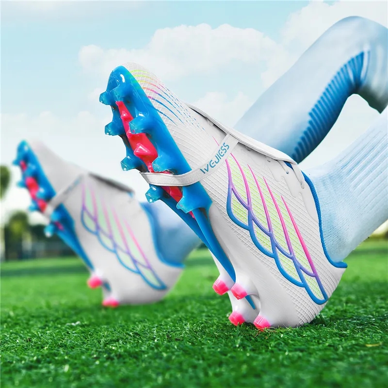 QIUTEXIONG FG Firm Ground Soft Ground, Artificial Ground, Natural Ground Slip Resistant Coverage Soccer Shoes Unisex-10