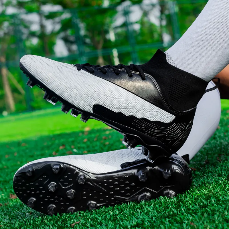 QIUTEXIONG FG Firm Ground Soft Ground Firm Ground Slip Resistant Soccer Shoes Unisex-18
