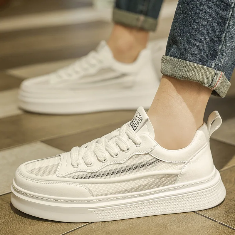 QIUTEXIONG Anti Slip Wear Resistant Low Top Skateboard Shoes Men's-4