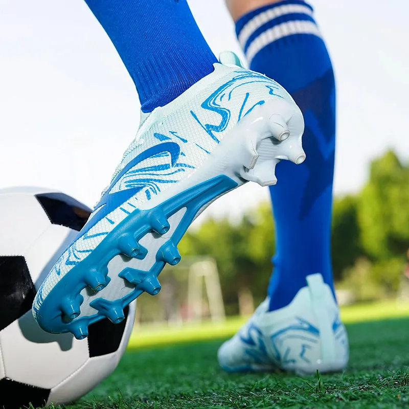 QIUTEXIONG FG Firm Ground Soft Ground, Natural Ground Support Impact Resistant Soccer Shoes Unisex-3
