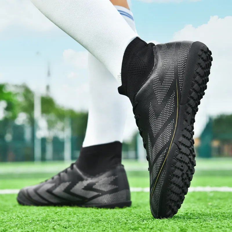 QIUTEXIONG FG Rubber Long Studs TF Rubber Broken Studs Cushioning Support Impact Resistant Soccer Shoes Unisex-4