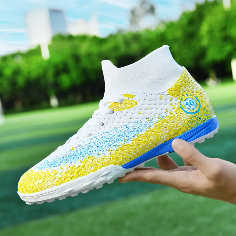 QIUTEXIONG FG Rubber Long Studs TT Rubber Broken Studs Artificial Ground Cushioning Breathable Soccer Shoes Unisex-21