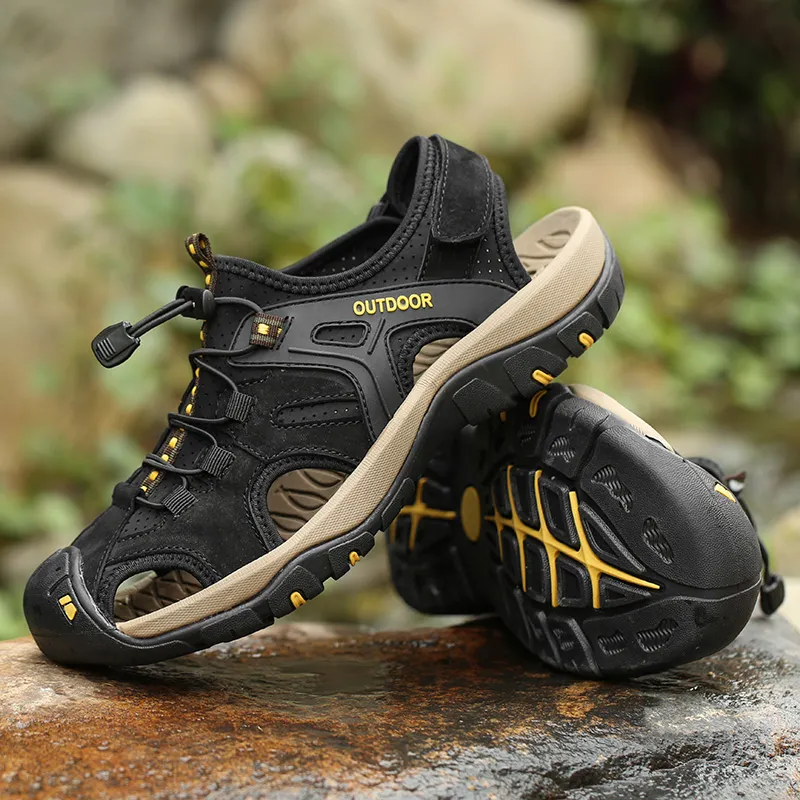 QIUTEXIONG Anti Slip Wear Resistant River Trekking Shoes Men's-4