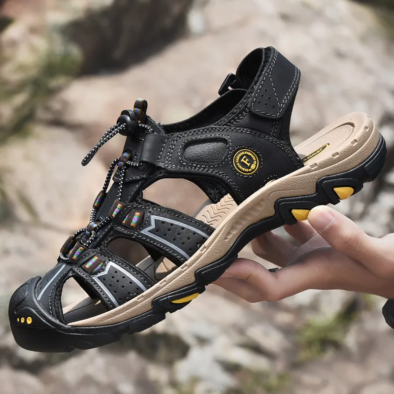 QIUTEXIONG Slip Resistant, Breathable, Anti Collision River Trekking Shoes Men's-12