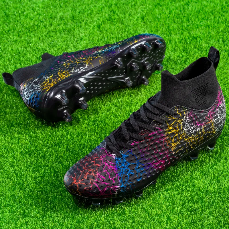 QIUTEXIONG FG Firm Ground Firm Ground, Indoor Slip Resistant Coverage Soccer Shoes Unisex-6