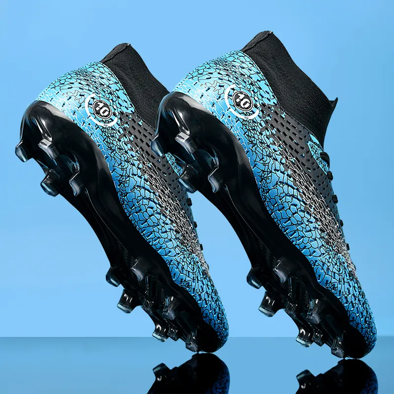 QIUTEXIONG FG Rubber Long Studs TT Rubber Broken Studs Artificial Ground Cushioning Breathable Soccer Shoes Unisex-8