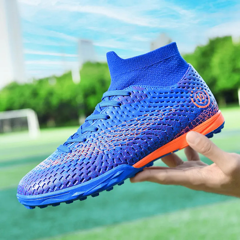 QIUTEXIONG FG Rubber Long Studs TT Rubber Broken Studs Artificial Ground Cushioning Breathable Soccer Shoes Unisex-31