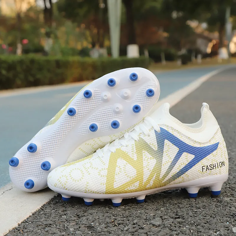 QIUTEXIONG FG Firm Ground Soft Ground, Natural Ground Support Impact Resistant Soccer Shoes Unisex-6