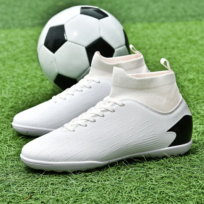 QIUTEXIONG FG Rubber Long Studs TF Rubber Broken Studs Soft Ground Firm Ground Non slip Lightweight Soccer Shoes Unisex-9
