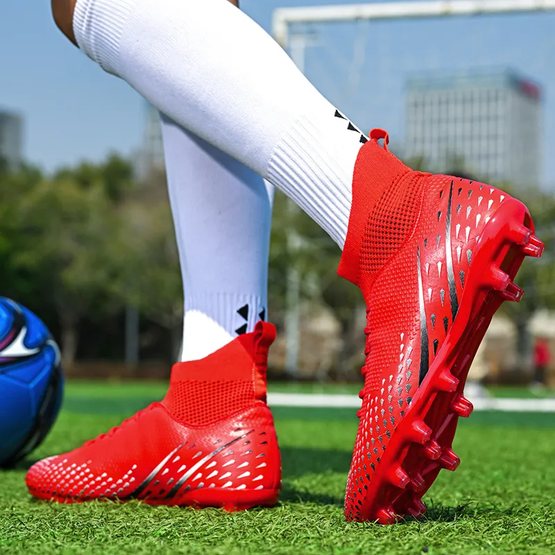 QIUTEXIONG Soft Ground, Artificial Ground, Natural Ground Anti Slip Wear Resistant Soccer Shoes Unisex-4