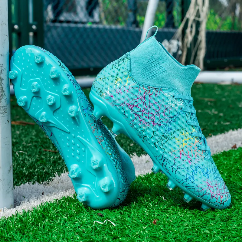 QIUTEXIONG FG Firm Ground Firm Ground, Indoor Slip Resistant Coverage Soccer Shoes Unisex-13
