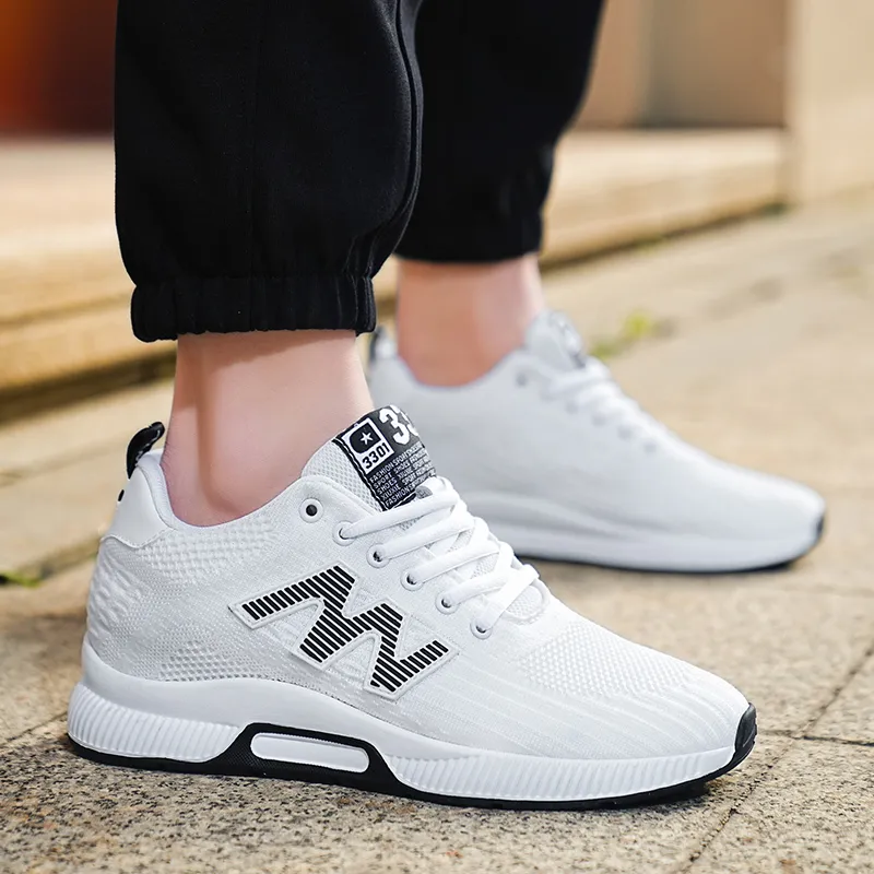 QIUTEXIONG Cushioning Anti-Slip Wear-Resistant Breathable Balance Height Increasing Low-Top Casual Shoes Unisex-23