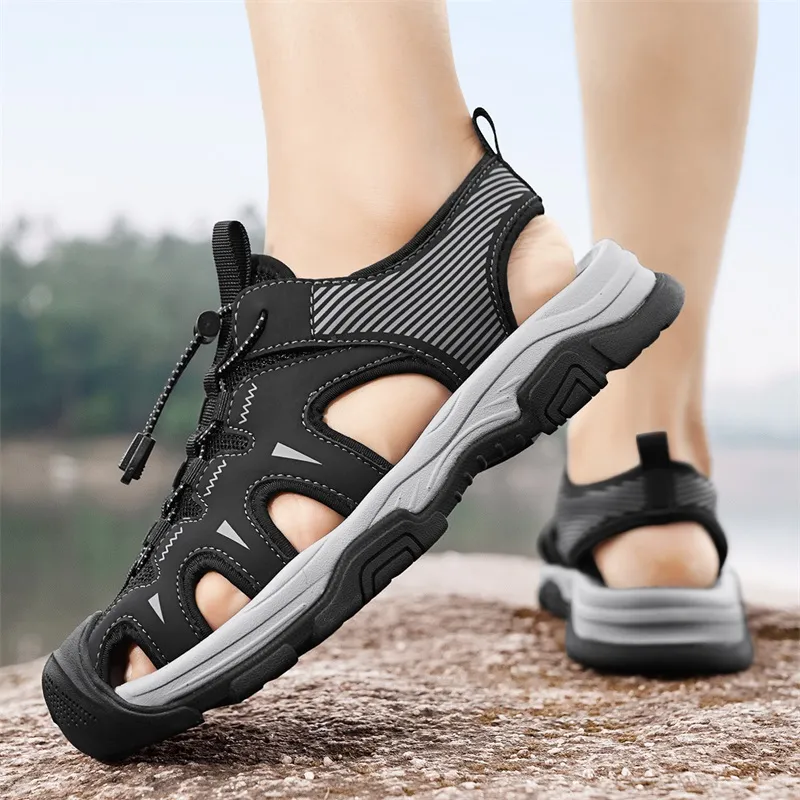QIUTEXIONG Slip Resistant And Breathable River Trekking Shoes Men's-4