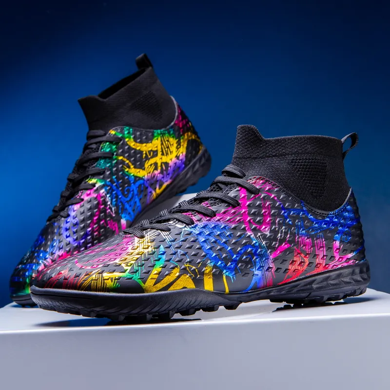 QIUTEXIONG FG Rubber Long Studs TF Rubber Broken Studs Soft Ground Firm Ground Balance Soccer Shoes Unisex-17