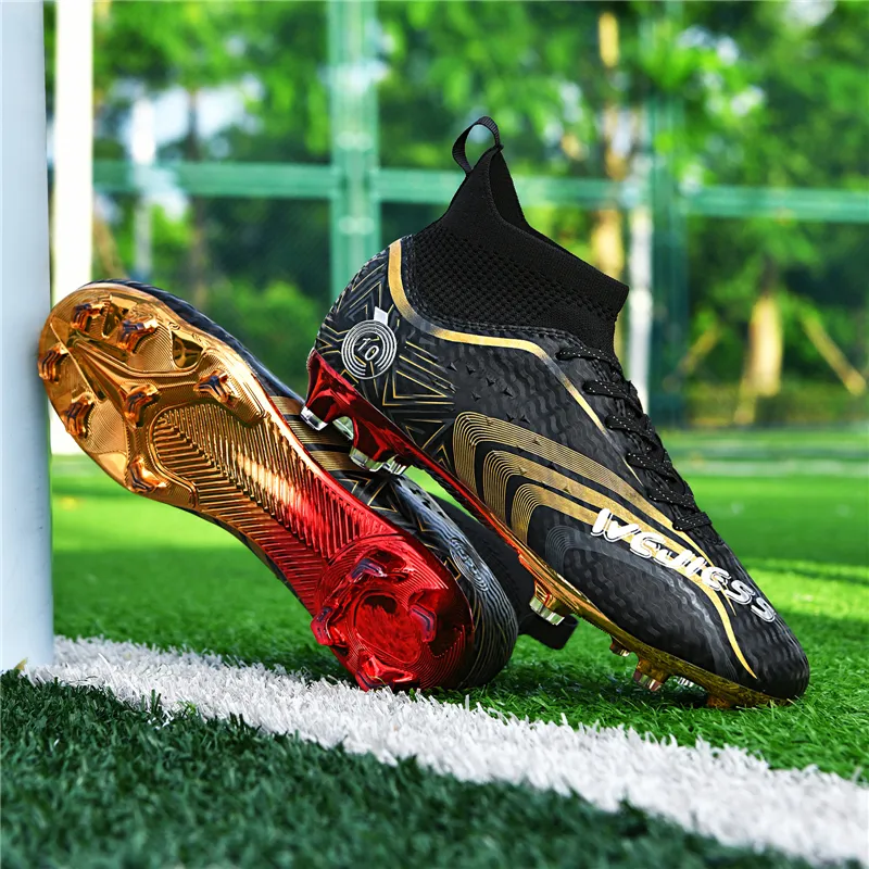 QIUTEXIONG Shock Absorbers With Slip Resistant Features Soccer Shoes Unisex-3