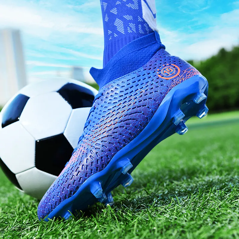 QIUTEXIONG FG Rubber Long Studs TT Rubber Broken Studs Artificial Ground Cushioning Breathable Soccer Shoes Unisex-13