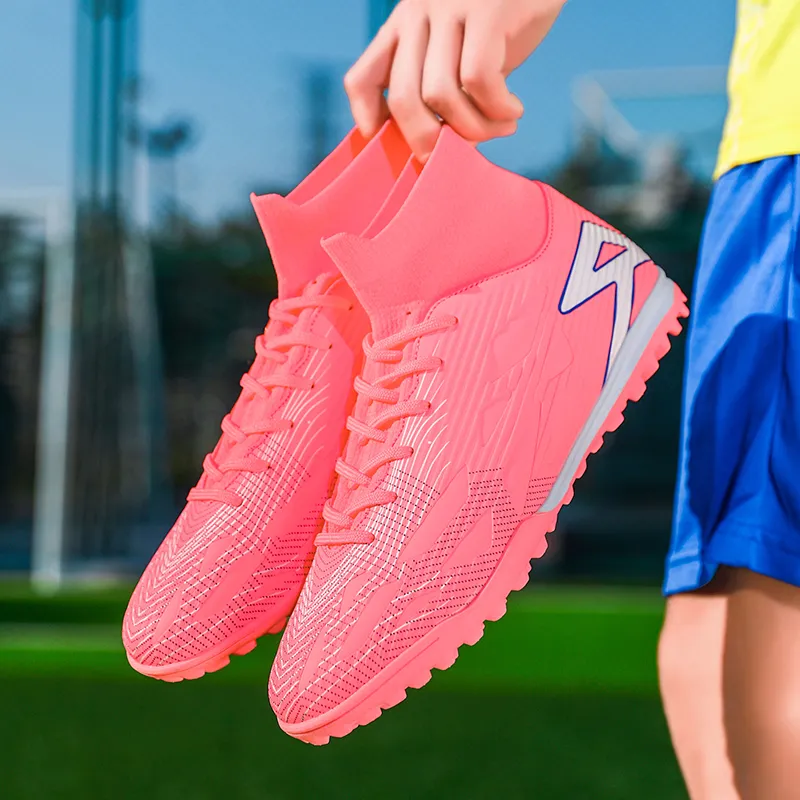 QIUTEXIONG FG Rubber Long Studs TF Rubber Broken Studs Soft Ground Firm Ground Slip Resistant Soccer Shoes Unisex-15