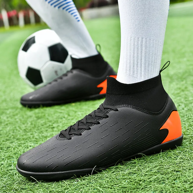 QIUTEXIONG FG Rubber Long Studs TF Rubber Broken Studs Soft Ground Firm Ground Non slip Lightweight Soccer Shoes Unisex-4