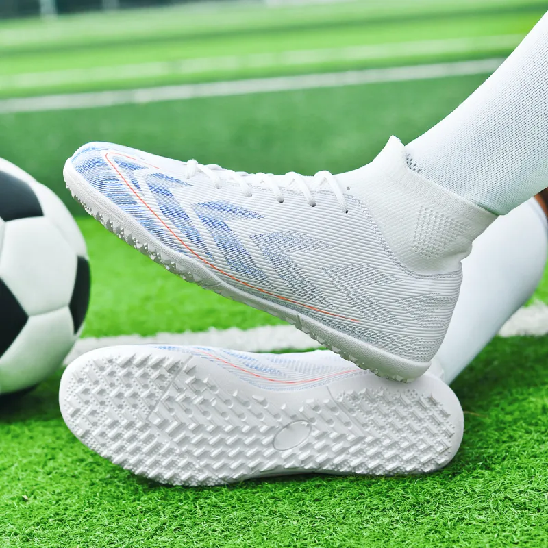 QIUTEXIONG FG Rubber Long Studs TF Rubber Broken Studs Cushioning Support Impact Resistant Soccer Shoes Unisex-11
