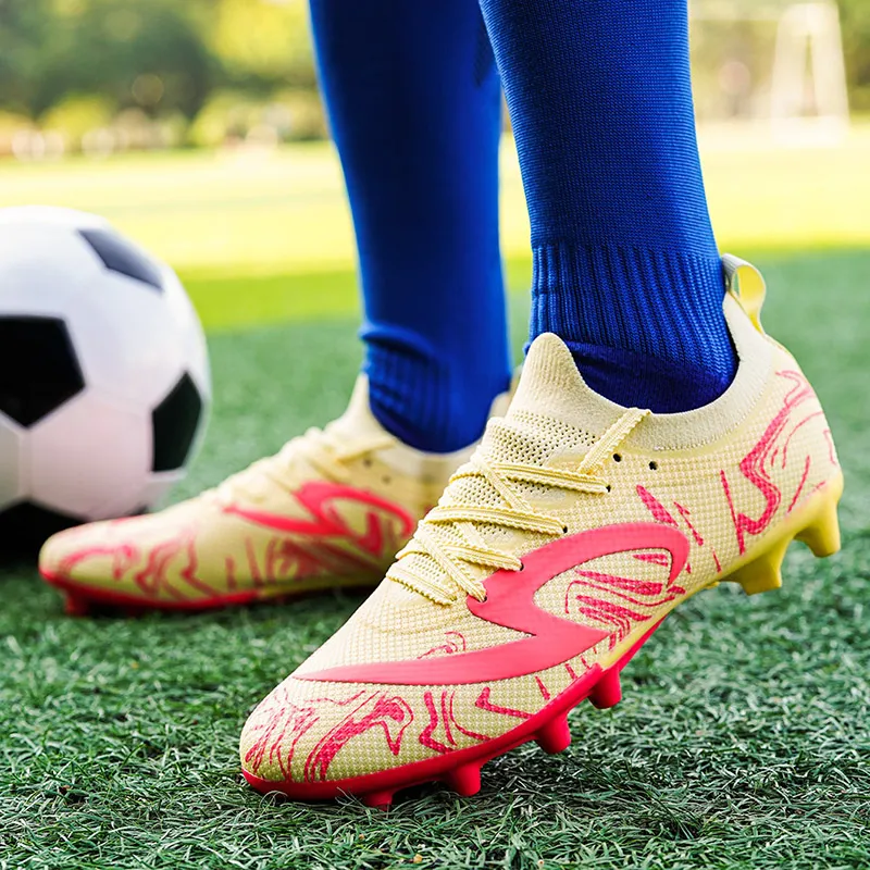 QIUTEXIONG FG Firm Ground Soft Ground, Natural Ground Support Impact Resistant Soccer Shoes Unisex-10