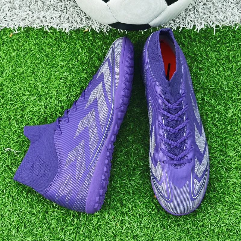 QIUTEXIONG FG Rubber Long Studs TF Rubber Broken Studs Cushioning Support Impact Resistant Soccer Shoes Unisex-14