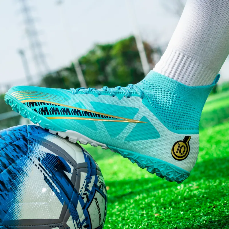 QIUTEXIONG Soft Ground Firm Ground Slip Resistant And Breathable Soccer Shoes Unisex-16