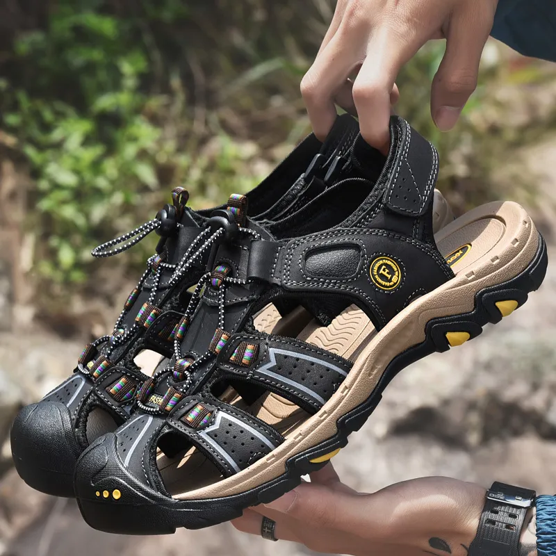 QIUTEXIONG Slip Resistant, Breathable, Anti Collision River Trekking Shoes Men's-11