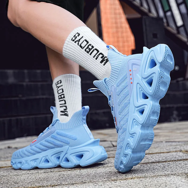 QIUTEXIONG Shock Absorbers Slip Resistant Breathable Mid Top Racing City Commute Running Shoes Men's-11