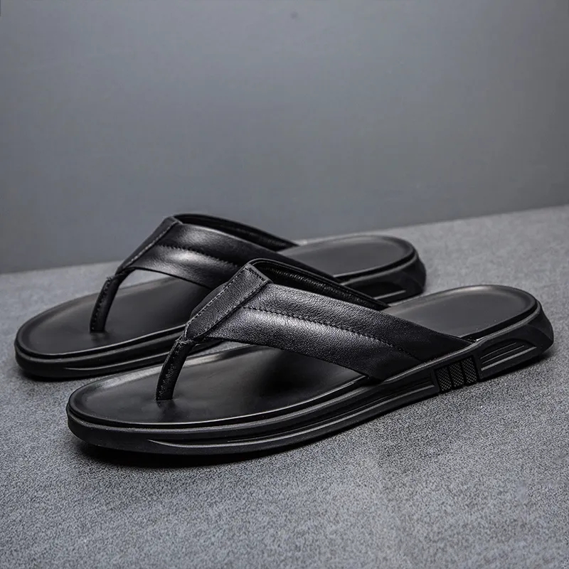 QIUTEXIONG Slip Resistant Quick Dry Flip Flops Men's-4