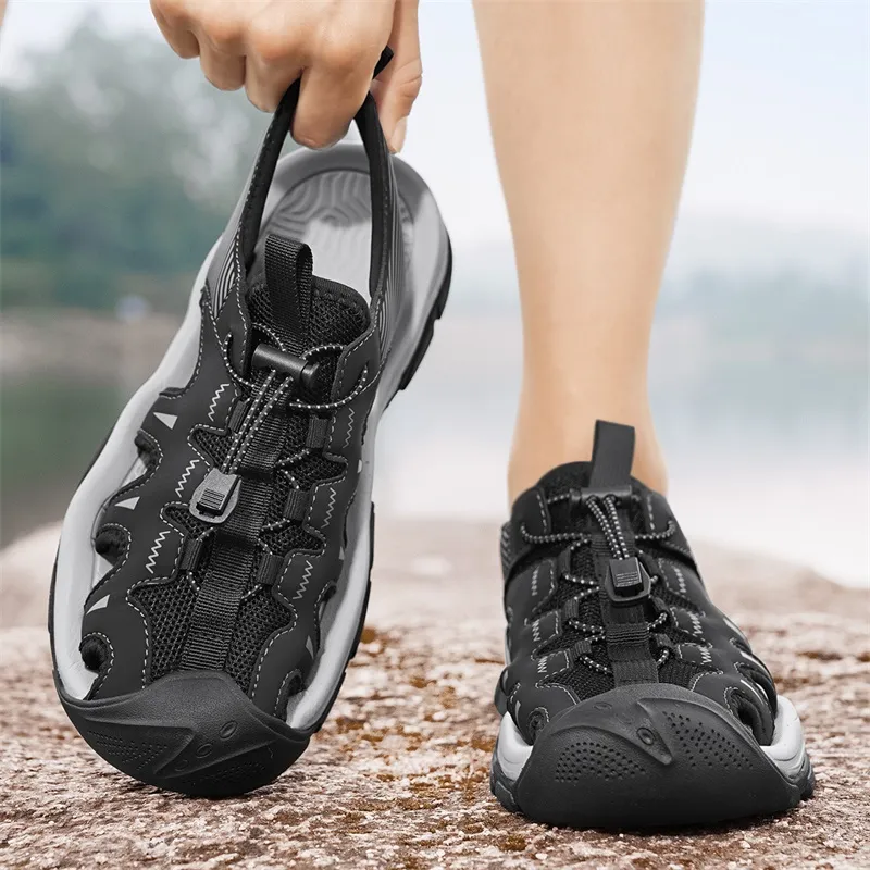 QIUTEXIONG Slip Resistant And Breathable River Trekking Shoes Men's-5