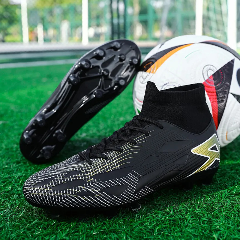 QIUTEXIONG FG Rubber Long Studs TF Rubber Broken Studs Soft Ground Firm Ground Slip Resistant Soccer Shoes Unisex-31
