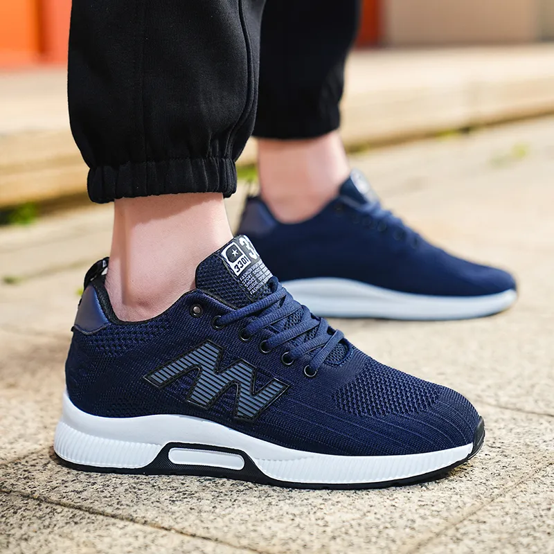 QIUTEXIONG Cushioning Anti-Slip Wear-Resistant Breathable Balance Height Increasing Low-Top Casual Shoes Unisex-4