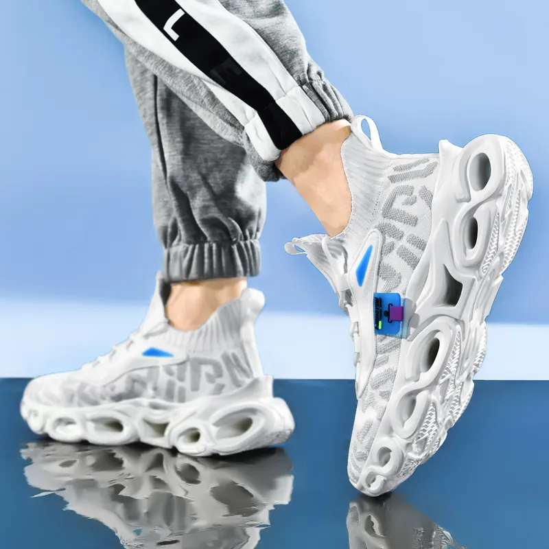 QIUTEXIONG Cushioning And Breathable Mid Top Marathon Training Physical Fitness Test Physical Exam Running Shoes Men's-20
