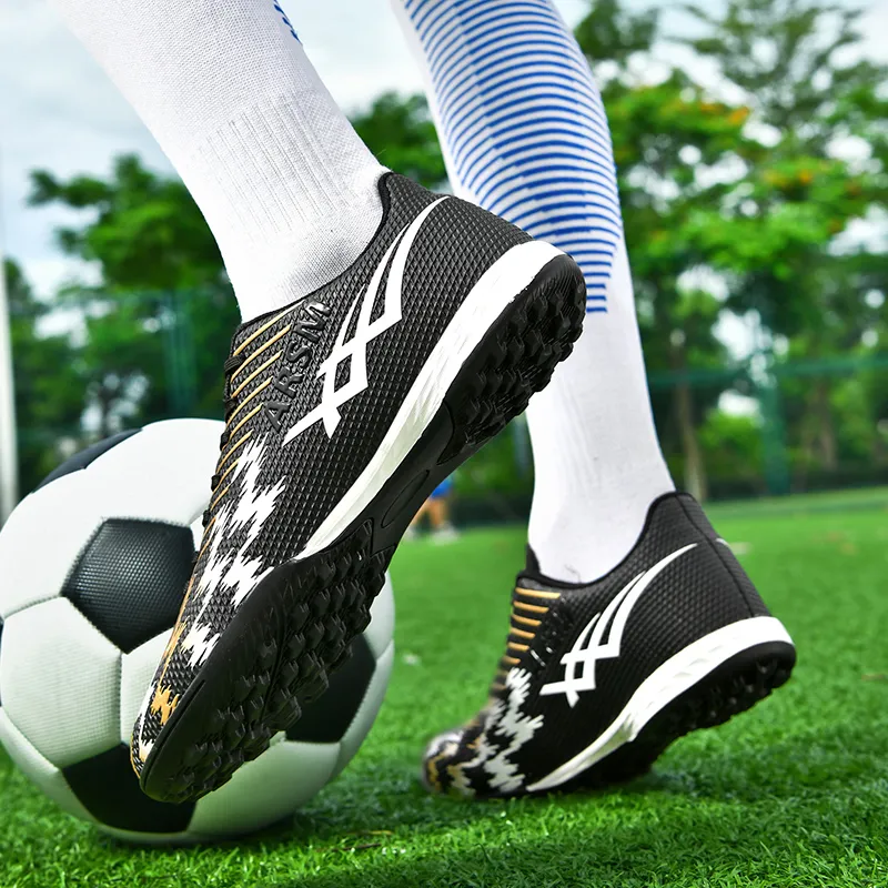 QIUTEXIONG TF Turf Firm Ground, Artificial Ground, Indoor Anti Slip Wear Resistant Soccer Shoes Unisex-16