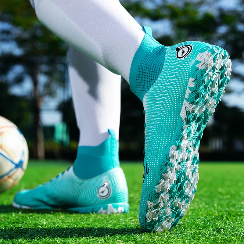 QIUTEXIONG FG Rubber Long Studs TF Rubber Broken Studs Soft Ground Firm Ground Slip Resistant Soccer Shoes Unisex-18