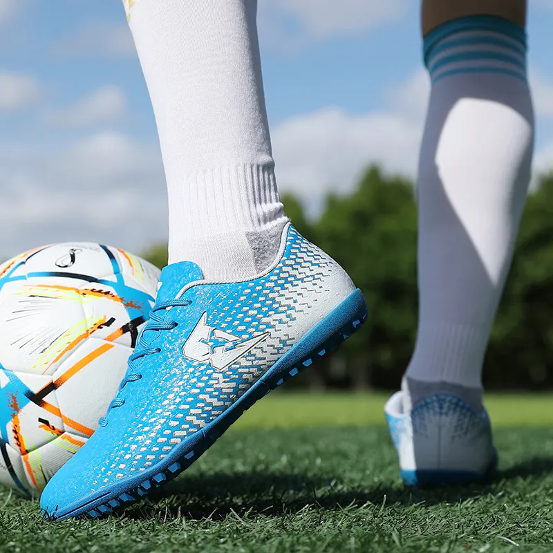 QIUTEXIONG TF Turf Firm Ground, Artificial Ground Anti Slip Wear Resistant Soccer Shoes Unisex-13