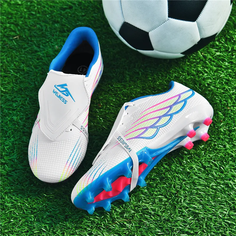 QIUTEXIONG FG Firm Ground Soft Ground, Artificial Ground, Natural Ground Slip Resistant Coverage Soccer Shoes Unisex-9