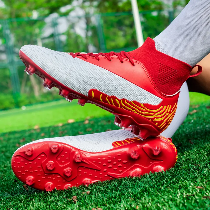 QIUTEXIONG FG Firm Ground Soft Ground Firm Ground Slip Resistant Soccer Shoes Unisex-11