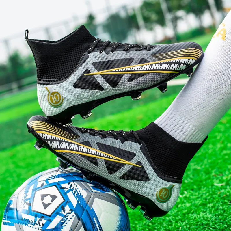 QIUTEXIONG Soft Ground Firm Ground Slip Resistant And Breathable Soccer Shoes Unisex-30