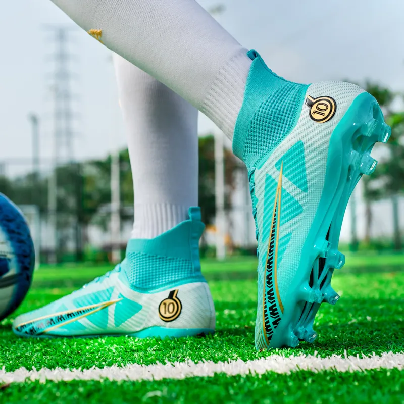 QIUTEXIONG Soft Ground Firm Ground Slip Resistant And Breathable Soccer Shoes Unisex-38