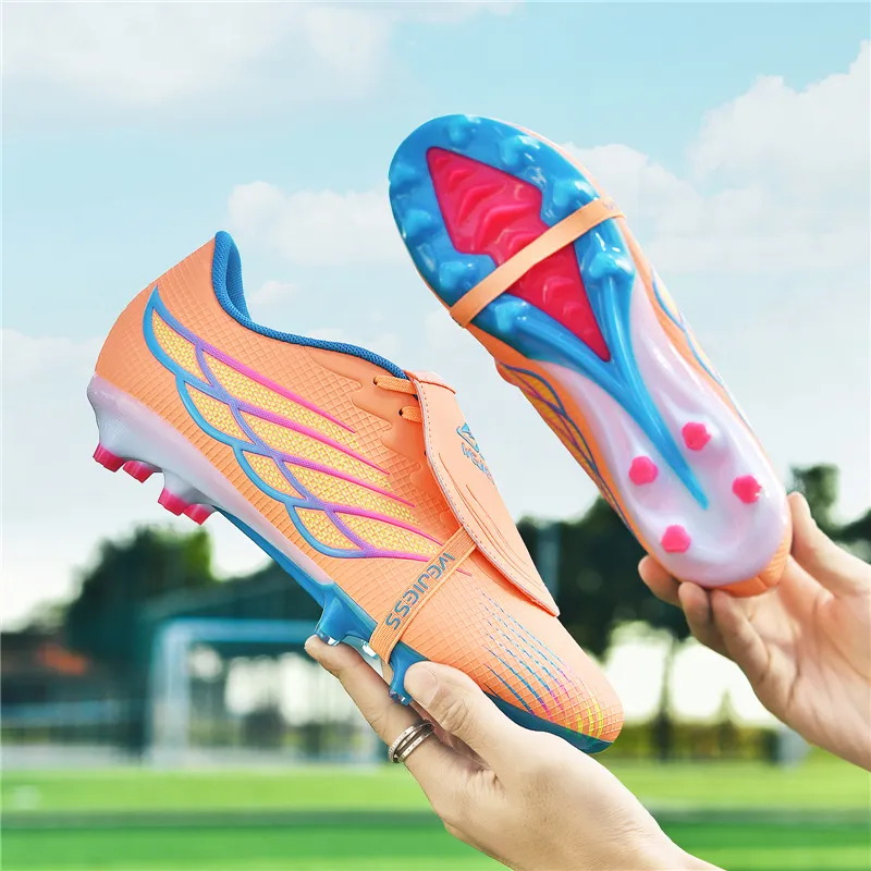 QIUTEXIONG FG Firm Ground Soft Ground, Artificial Ground, Natural Ground Slip Resistant Coverage Soccer Shoes Unisex-25