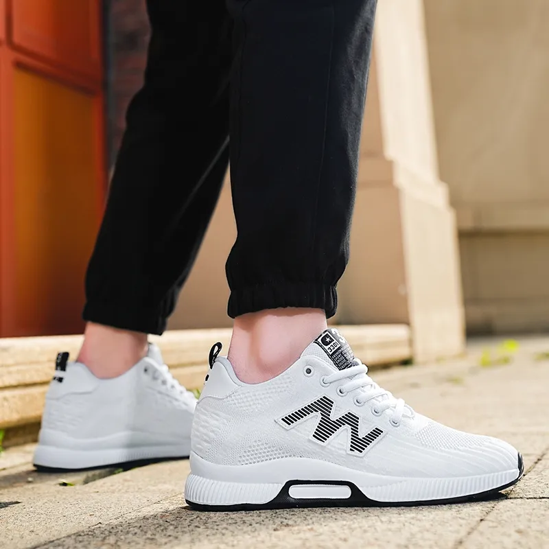 QIUTEXIONG Cushioning Anti-Slip Wear-Resistant Breathable Balance Height Increasing Low-Top Casual Shoes Unisex-24