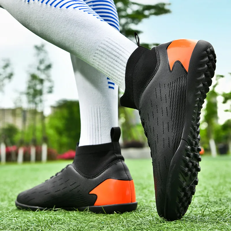 QIUTEXIONG FG Rubber Long Studs TF Rubber Broken Studs Soft Ground Firm Ground Non slip Lightweight Soccer Shoes Unisex-6