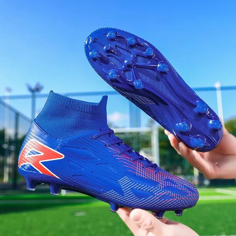 QIUTEXIONG FG Rubber Long Studs TF Rubber Broken Studs Soft Ground Firm Ground Slip Resistant Soccer Shoes Unisex-51