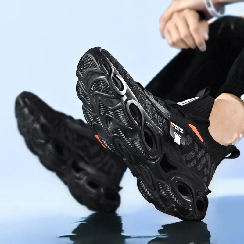 QIUTEXIONG Cushioning And Breathable Mid Top Marathon Training Physical Fitness Test Physical Exam Running Shoes Men's-13