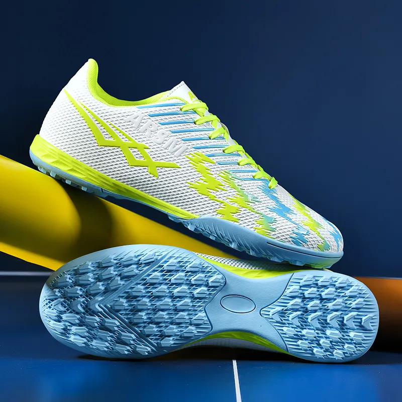 QIUTEXIONG TF Turf Firm Ground, Artificial Ground, Indoor Anti Slip Wear Resistant Soccer Shoes Unisex-2